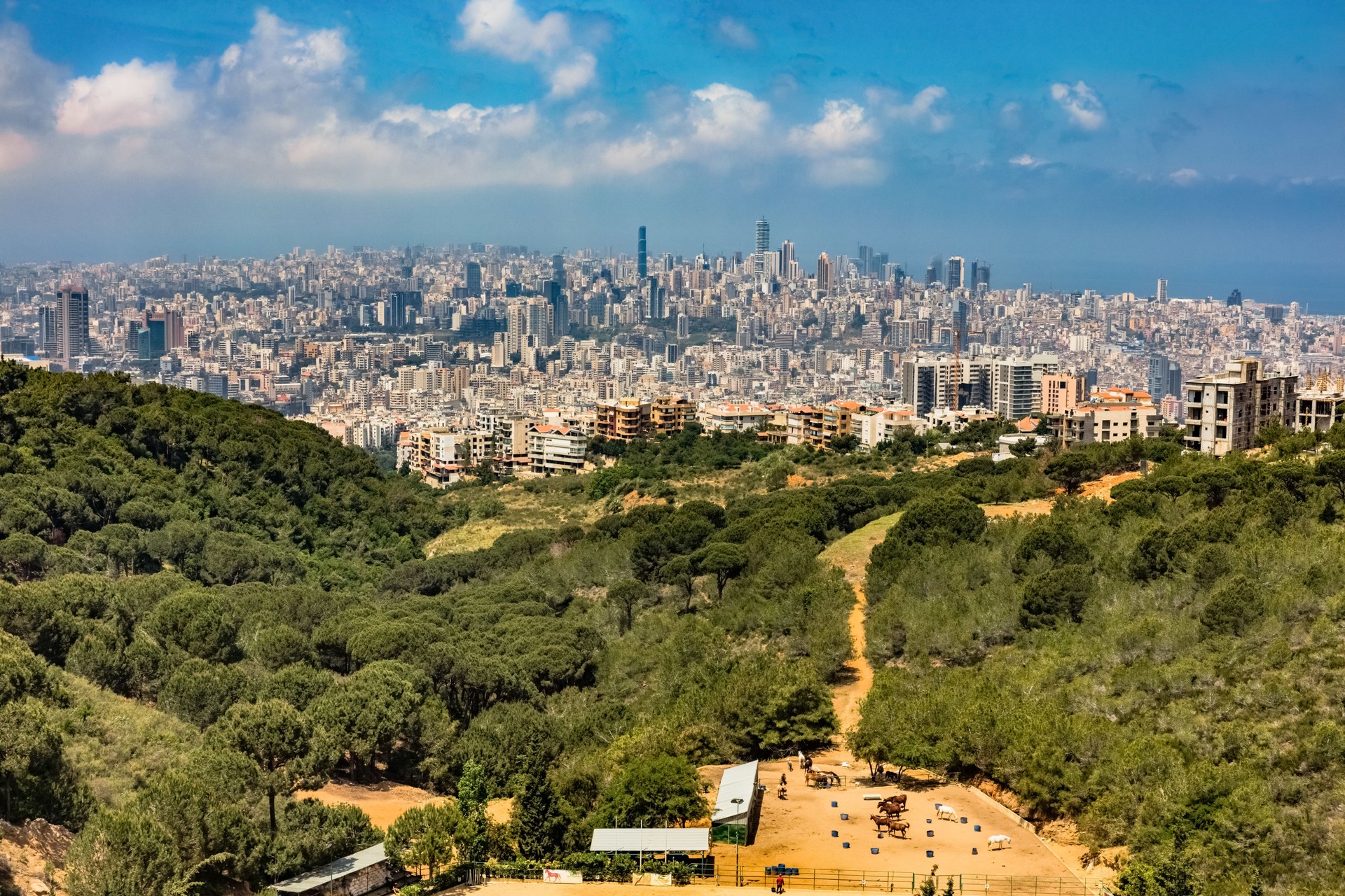 skylines cityscapes panorama Beirut Lebanon